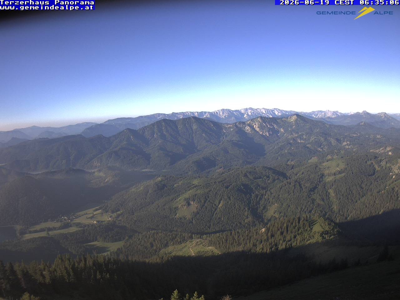 Archiv Foto Webcam Gemeindealpe Mitterbach Panorama Terzerhaus