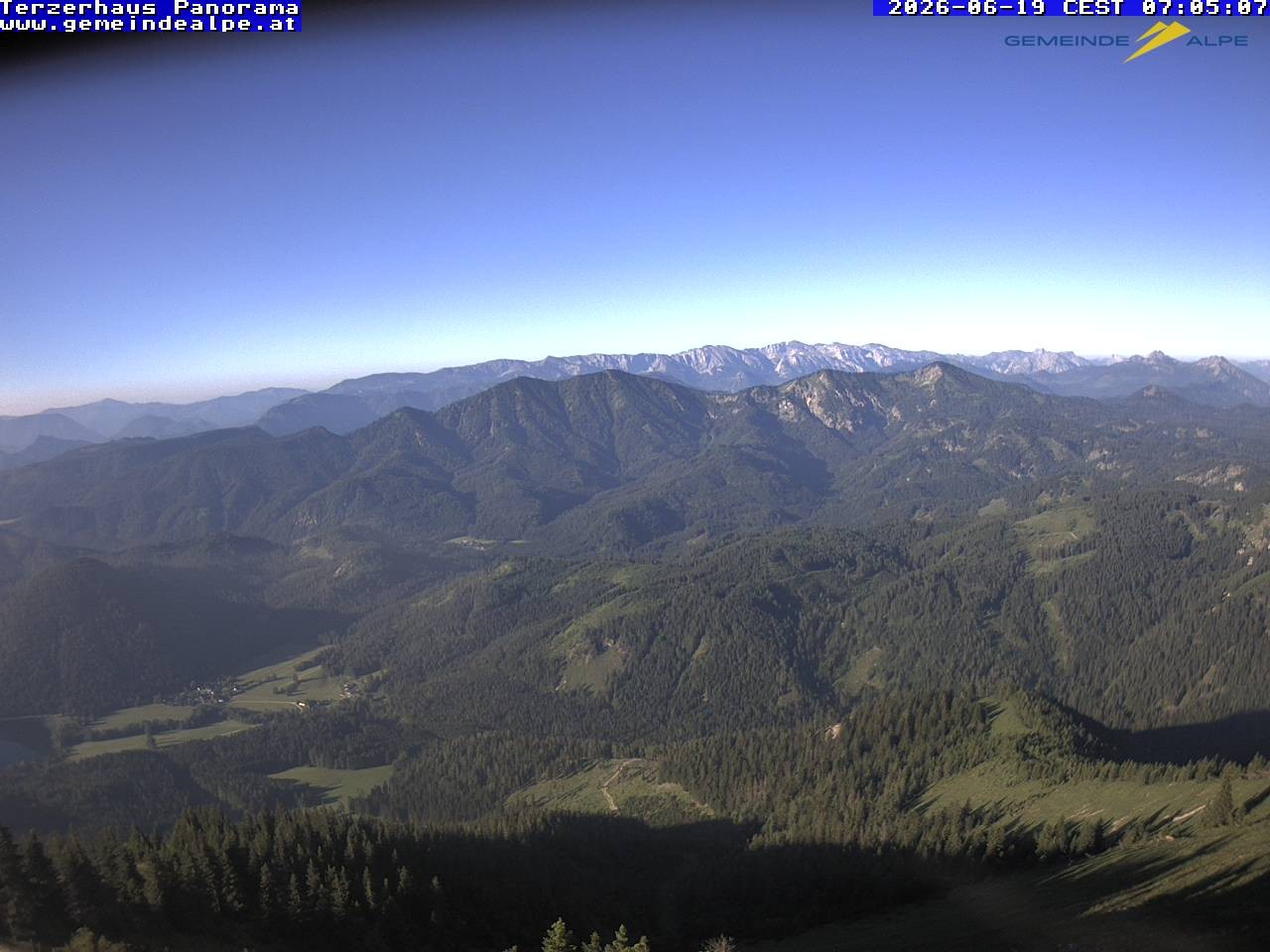 Archiv Foto Webcam Gemeindealpe Mitterbach Panorama Terzerhaus