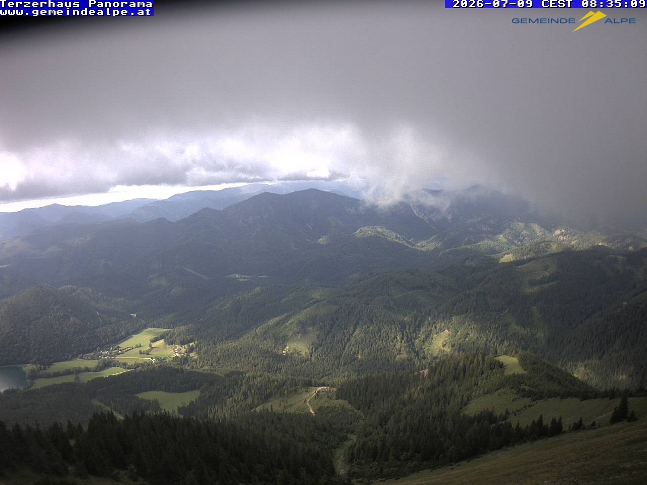 Archiv Foto Webcam Gemeindealpe Mitterbach Panorama Terzerhaus