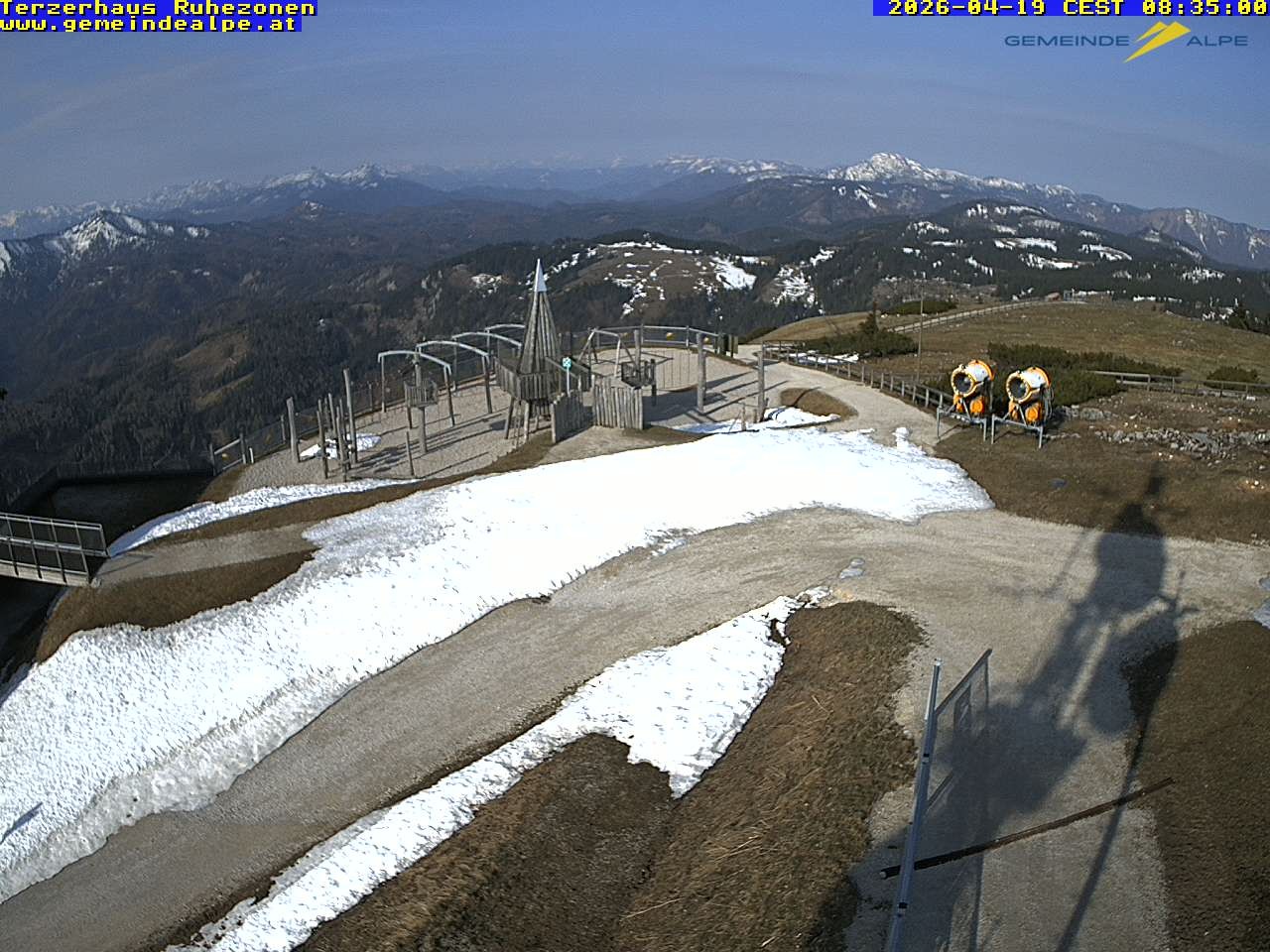 Archiv Foto Webcam Gemeindealpe Mitterbach Spielplatz / Terzerhaus