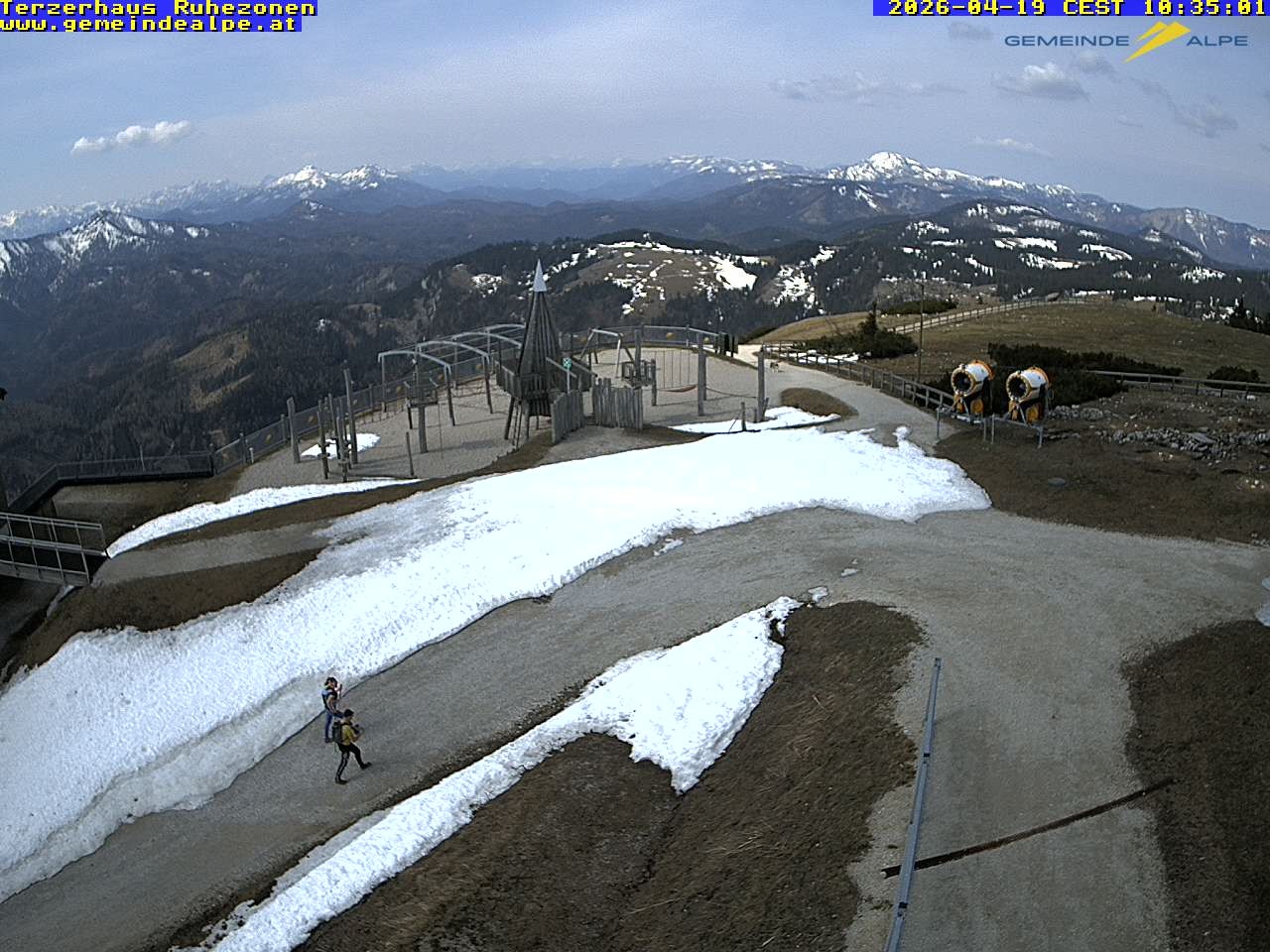 Archiv Foto Webcam Gemeindealpe Mitterbach Spielplatz / Terzerhaus