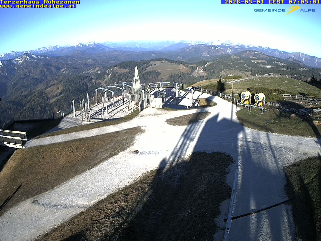 Archiv Foto Webcam Gemeindealpe Mitterbach Spielplatz / Terzerhaus