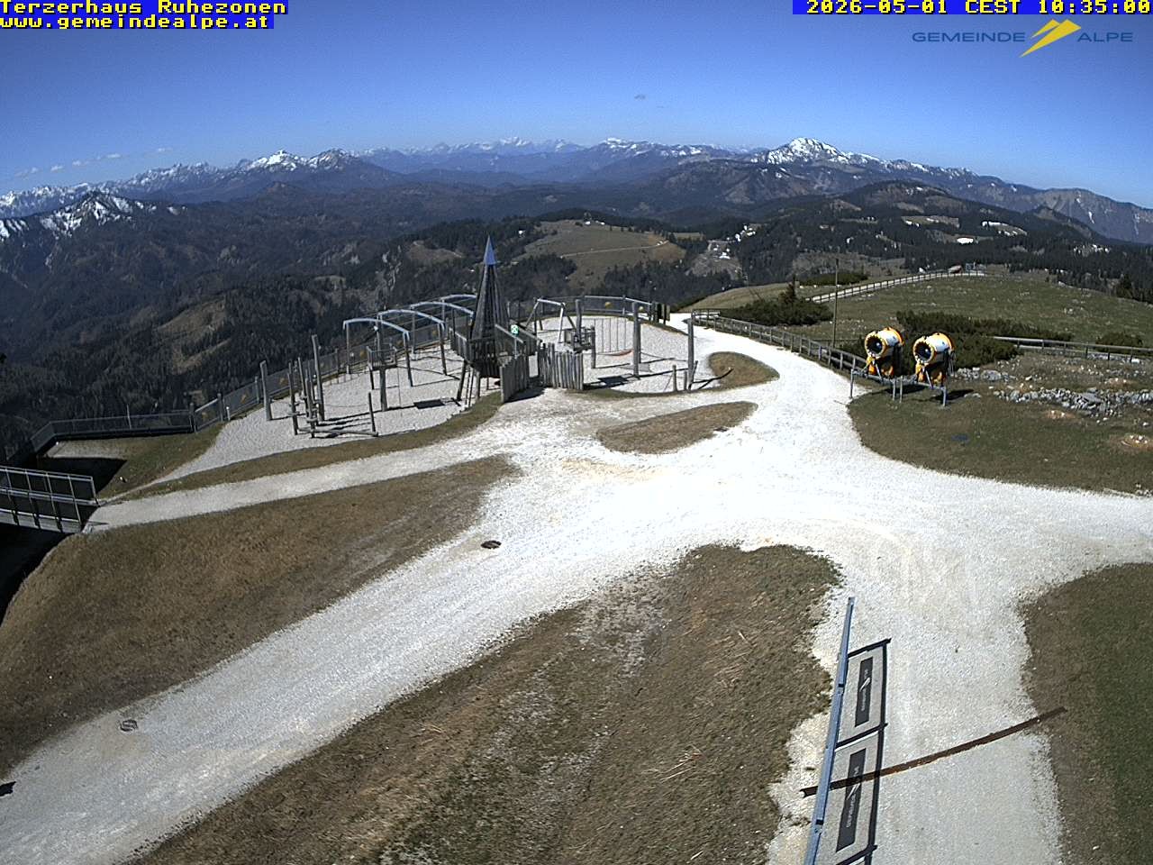 Archiv Foto Webcam Gemeindealpe Mitterbach Spielplatz / Terzerhaus