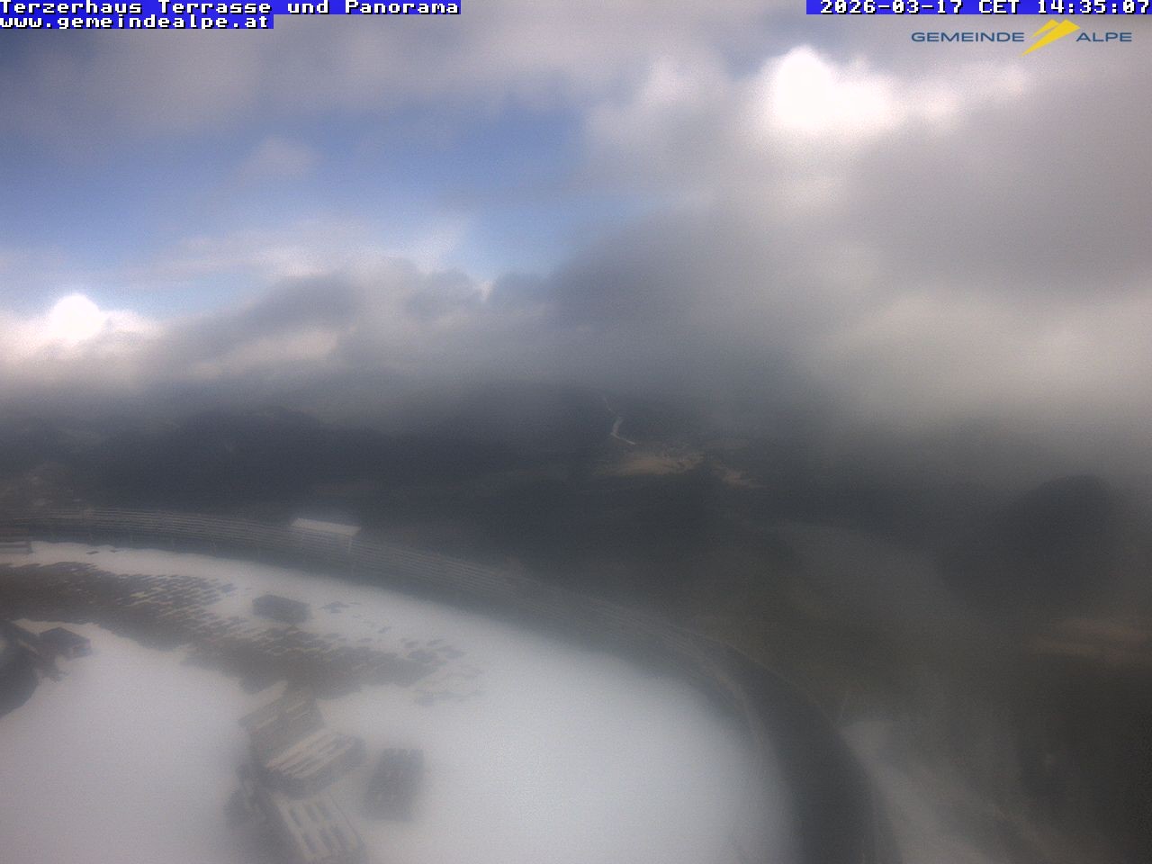 Archiv Foto Webcam Panoramablick Terzerhaus Terrasse Gemeindealpe Mitterbach