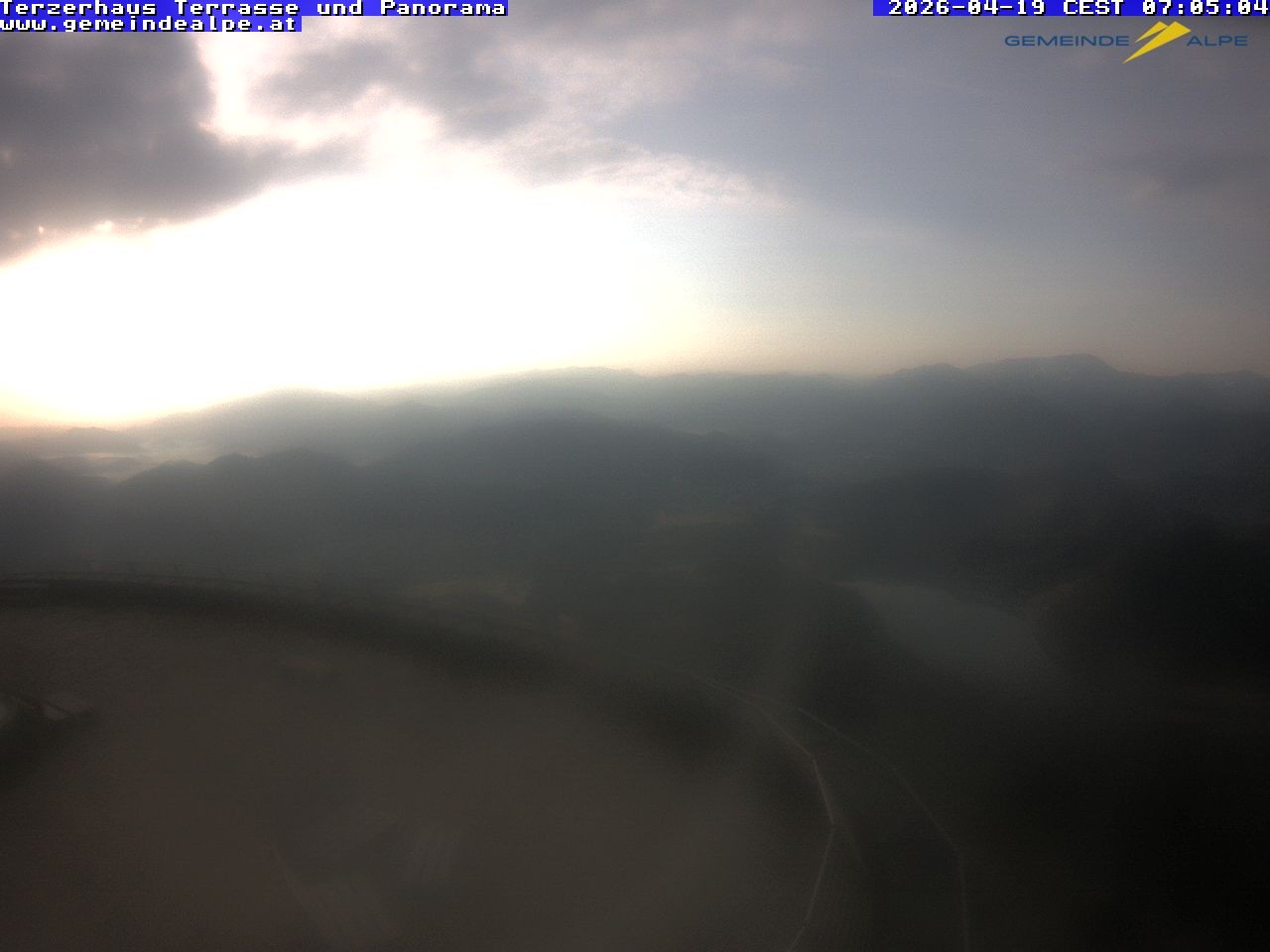 Archiv Foto Webcam Panoramablick Terzerhaus Terrasse Gemeindealpe Mitterbach