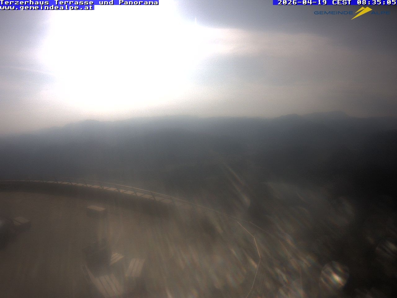 Archiv Foto Webcam Panoramablick Terzerhaus Terrasse Gemeindealpe Mitterbach