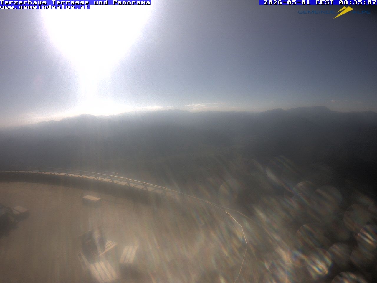 Archiv Foto Webcam Panoramablick Terzerhaus Terrasse Gemeindealpe Mitterbach
