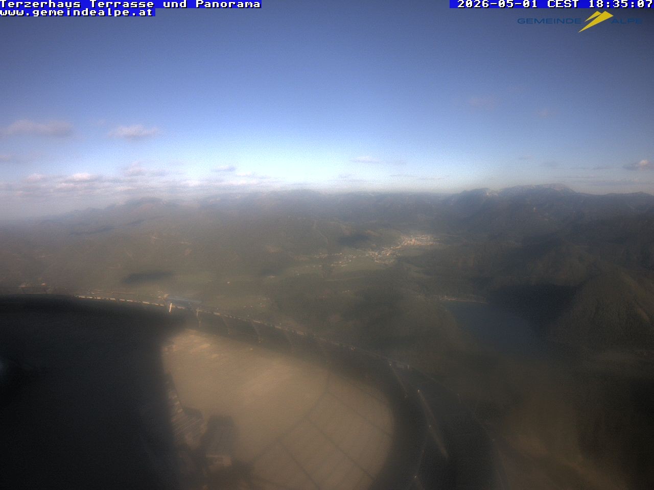 Archiv Foto Webcam Panoramablick Terzerhaus Terrasse Gemeindealpe Mitterbach