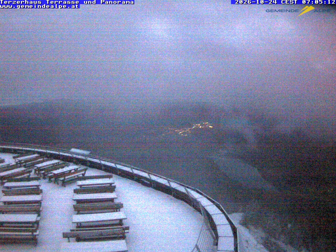 Archiv Foto Webcam Panoramablick Terzerhaus Terrasse Gemeindealpe Mitterbach