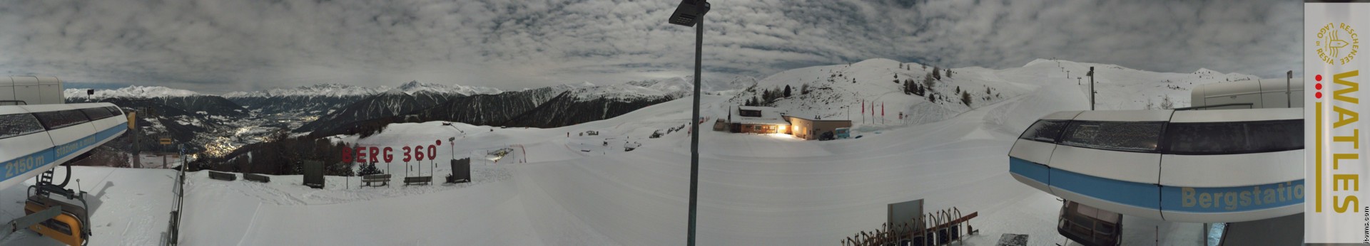 Archived image Webcam Panoramic view from mountain hut Plantapatsch in Watles (South Tyrol)