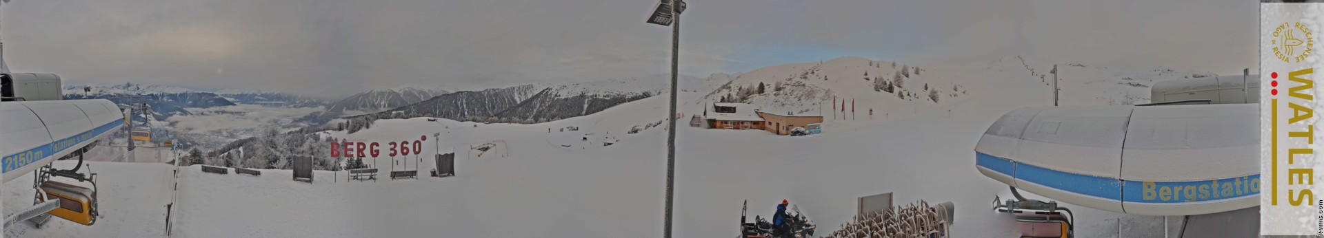 Archived image Webcam Panoramic view from mountain hut Plantapatsch in Watles (South Tyrol)