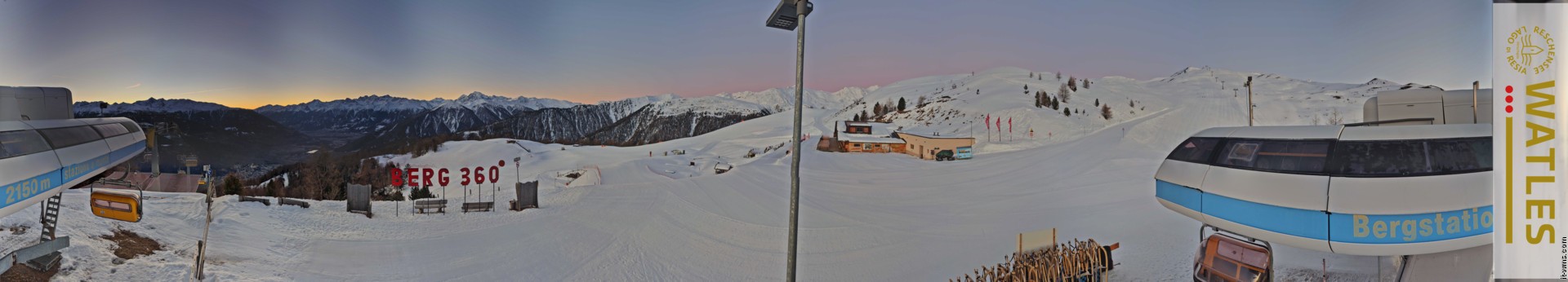 Archived image Webcam Panoramic view from mountain hut Plantapatsch in Watles (South Tyrol)
