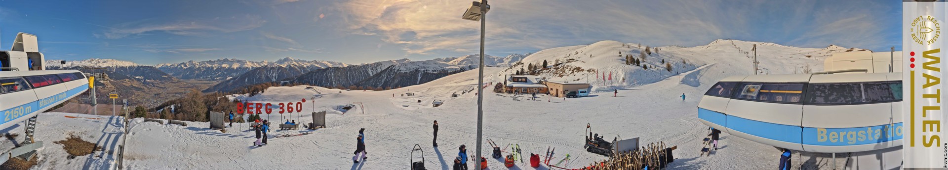 Archived image Webcam Panoramic view from mountain hut Plantapatsch in Watles (South Tyrol)