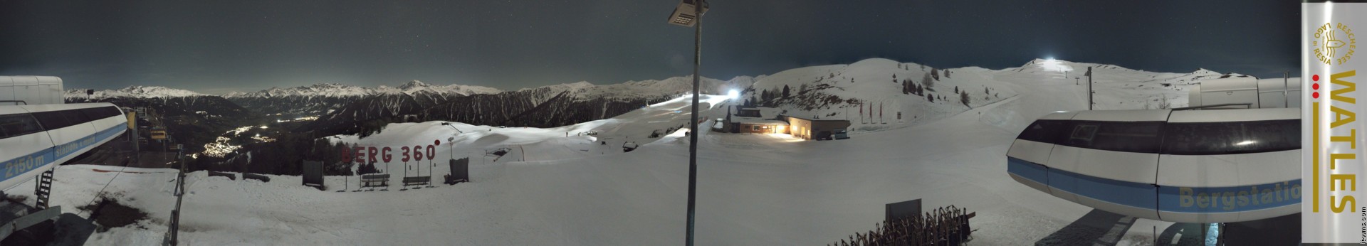Archived image Webcam Panoramic view from mountain hut Plantapatsch in Watles (South Tyrol)