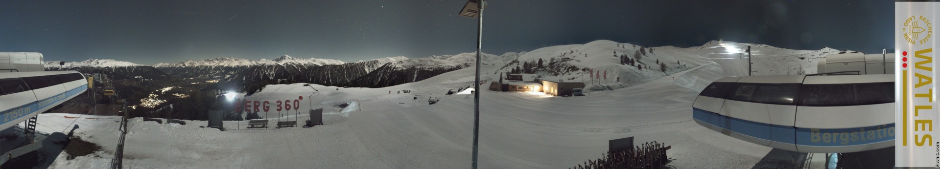 Archived image Webcam Panoramic view from mountain hut Plantapatsch in Watles (South Tyrol)