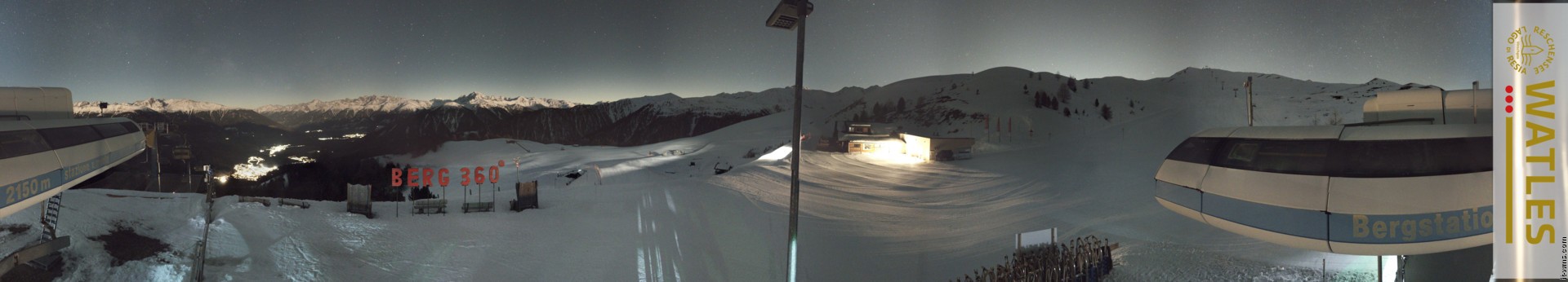 Archived image Webcam Panoramic view from mountain hut Plantapatsch in Watles (South Tyrol)