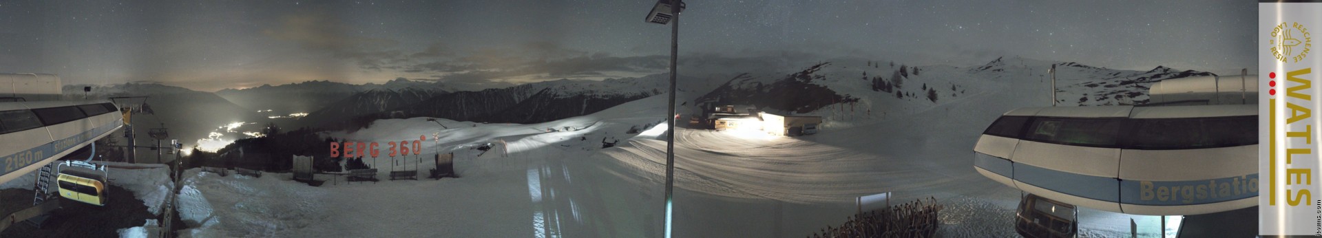 Archived image Webcam Panoramic view from mountain hut Plantapatsch in Watles (South Tyrol)