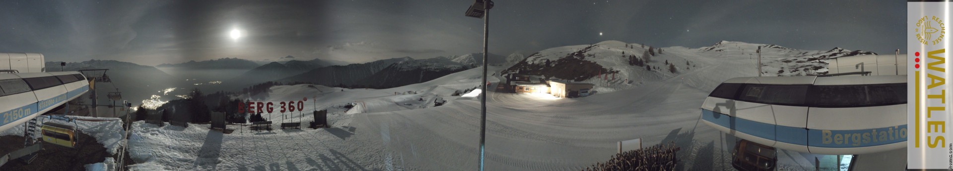 Archived image Webcam Panoramic view from mountain hut Plantapatsch in Watles (South Tyrol)