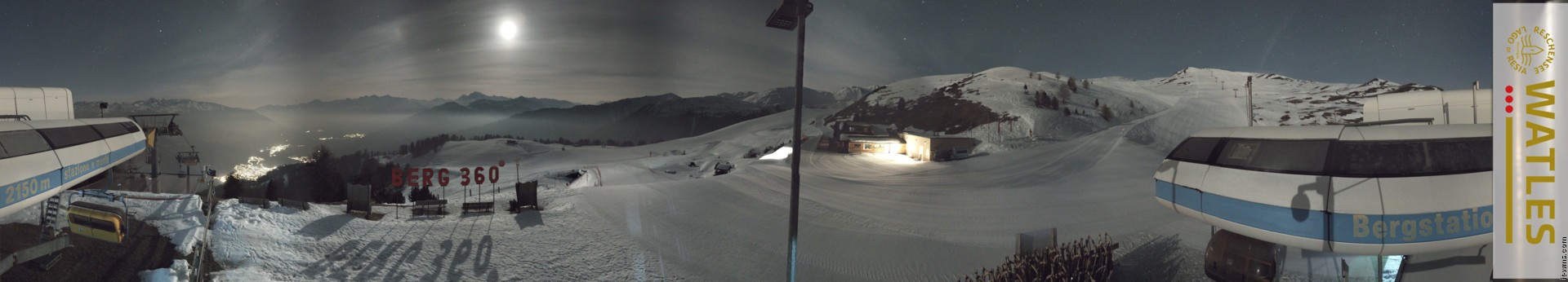 Archived image Webcam Panoramic view from mountain hut Plantapatsch in Watles (South Tyrol)