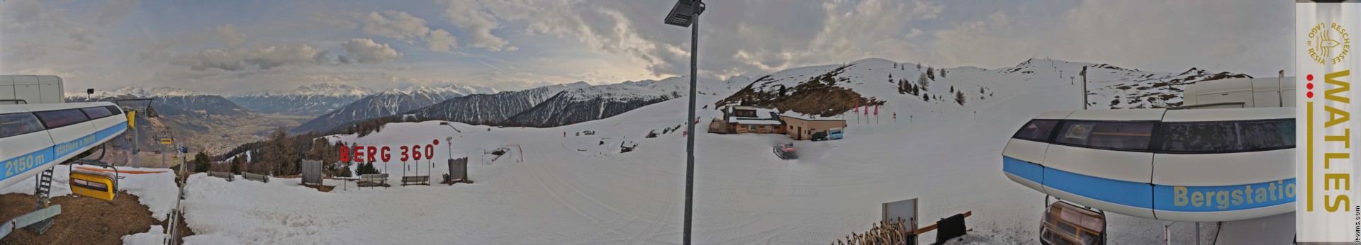 Archived image Webcam Panoramic view from mountain hut Plantapatsch in Watles (South Tyrol)
