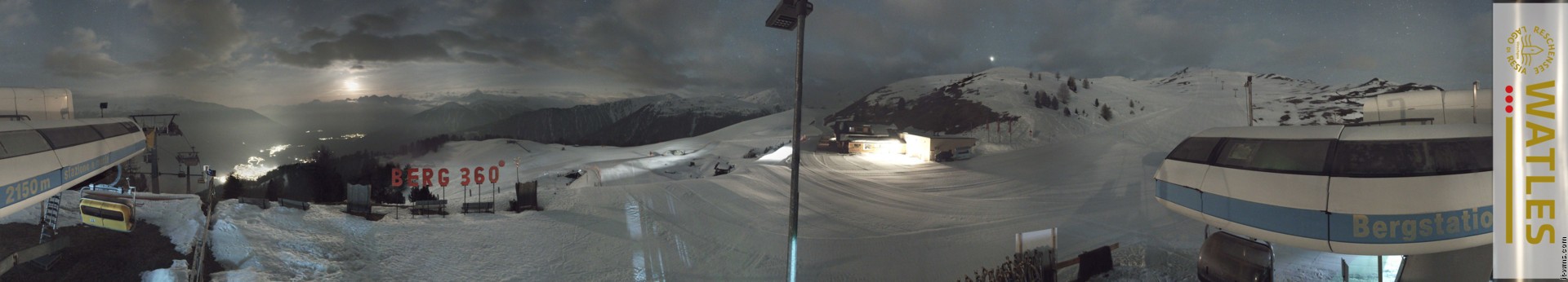 Archived image Webcam Panoramic view from mountain hut Plantapatsch in Watles (South Tyrol)