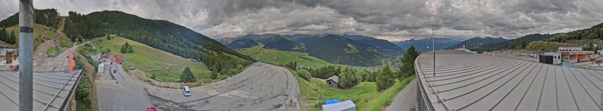 Archived image Webcam Panoramic view from mountain hut Plantapatsch in Watles (South Tyrol)