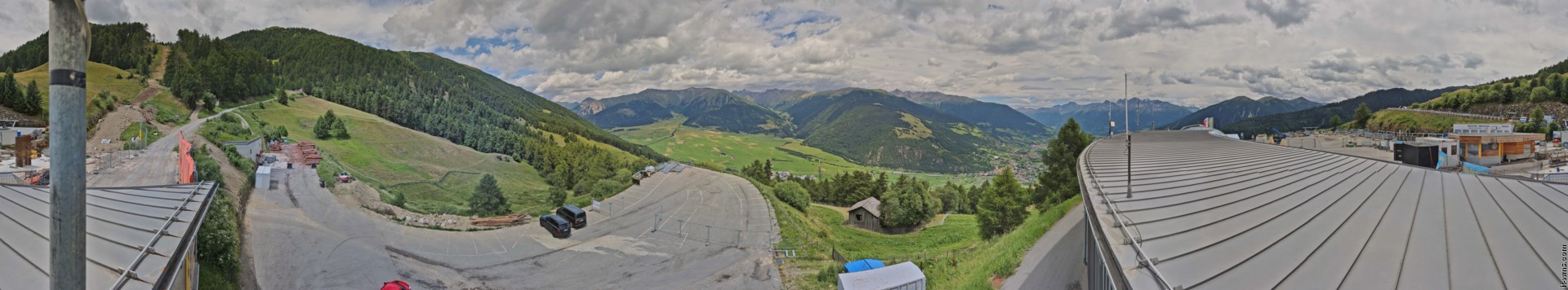 Archived image Webcam Panoramic view from mountain hut Plantapatsch in Watles (South Tyrol)
