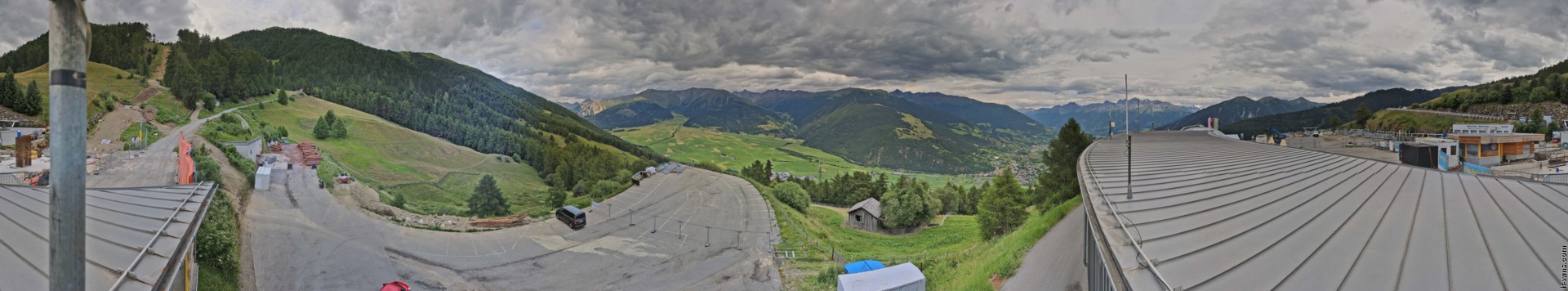 Archived image Webcam Panoramic view from mountain hut Plantapatsch in Watles (South Tyrol)