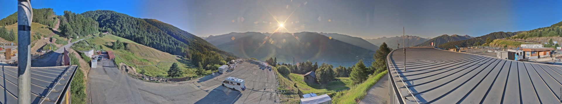 Archived image Webcam Panoramic view from mountain hut Plantapatsch in Watles (South Tyrol)