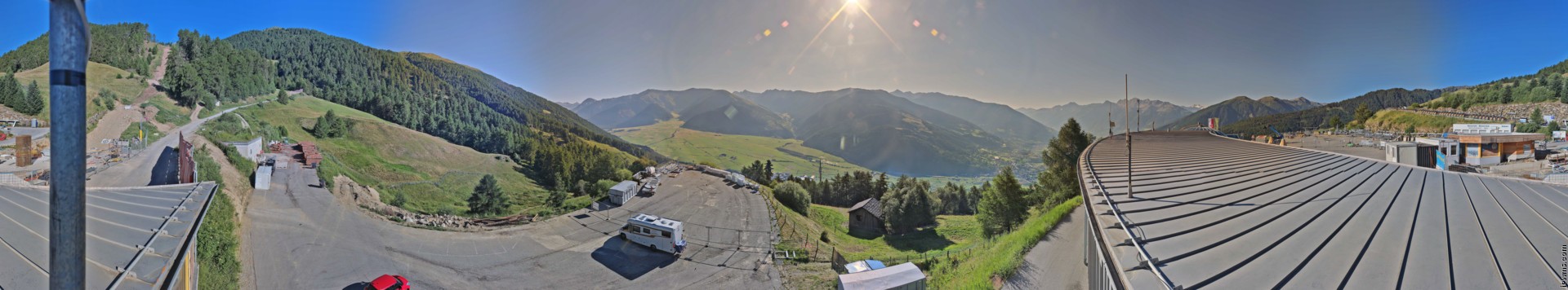 Archived image Webcam Panoramic view from mountain hut Plantapatsch in Watles (South Tyrol)