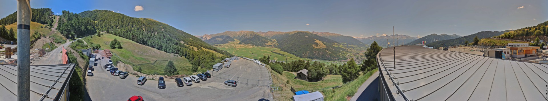 Archived image Webcam Panoramic view from mountain hut Plantapatsch in Watles (South Tyrol)