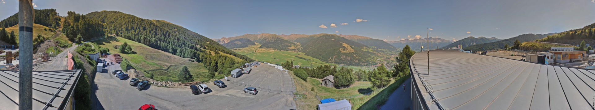 Archived image Webcam Panoramic view from mountain hut Plantapatsch in Watles (South Tyrol)