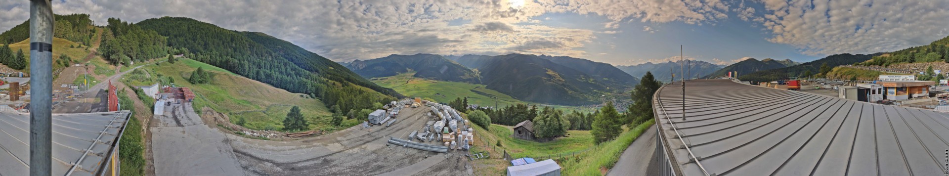 Archived image Webcam Panoramic view from mountain hut Plantapatsch in Watles (South Tyrol)