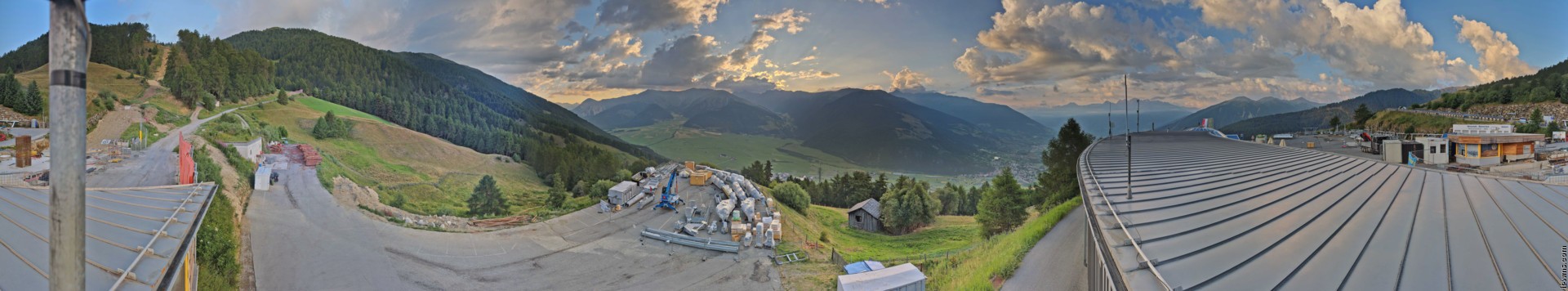 Archived image Webcam Panoramic view from mountain hut Plantapatsch in Watles (South Tyrol)