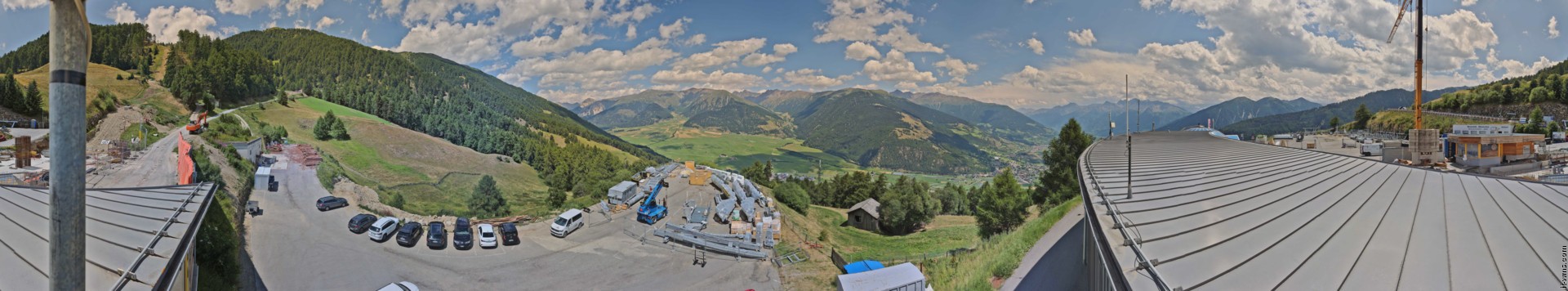Archived image Webcam Panoramic view from mountain hut Plantapatsch in Watles (South Tyrol)