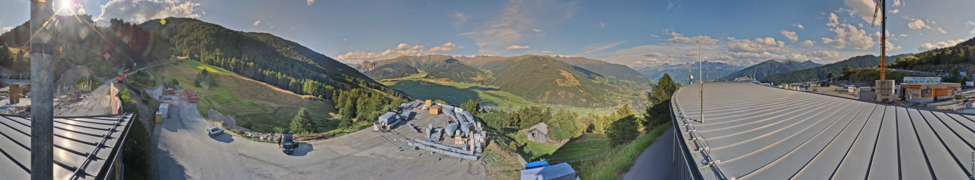 Archived image Webcam Panoramic view from mountain hut Plantapatsch in Watles (South Tyrol)