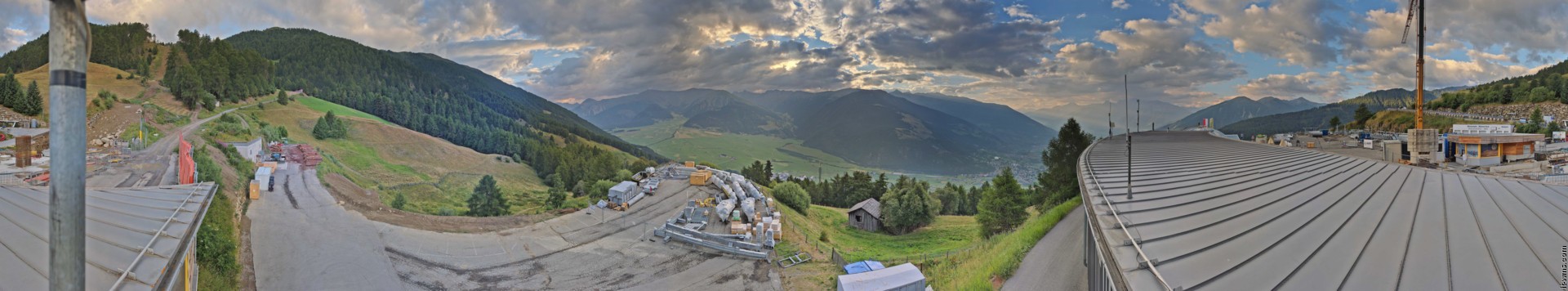 Archived image Webcam Panoramic view from mountain hut Plantapatsch in Watles (South Tyrol)