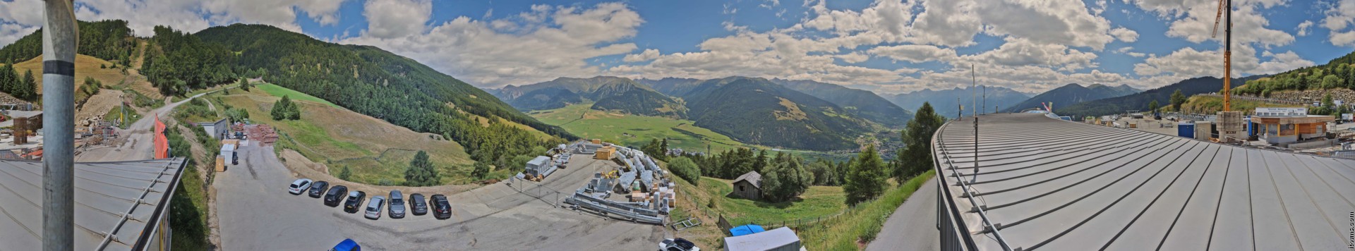 Archived image Webcam Panoramic view from mountain hut Plantapatsch in Watles (South Tyrol)