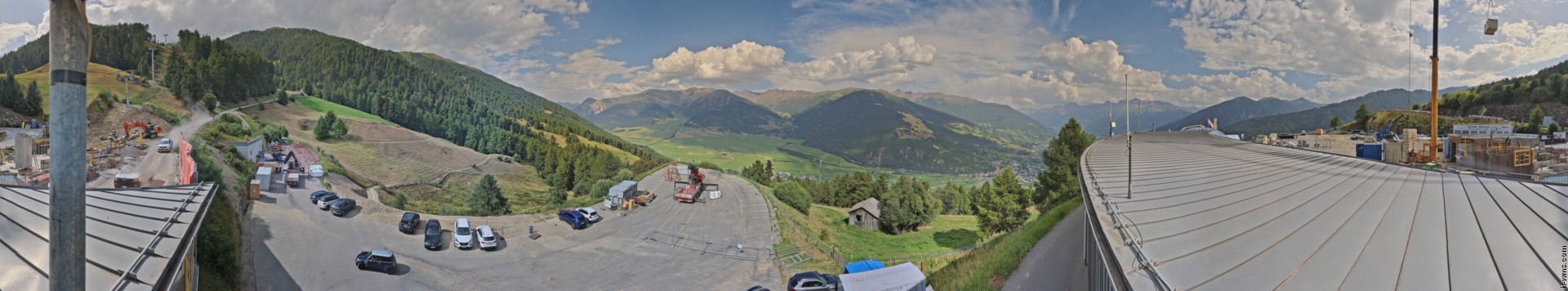 Archived image Webcam Panoramic view from mountain hut Plantapatsch in Watles (South Tyrol)