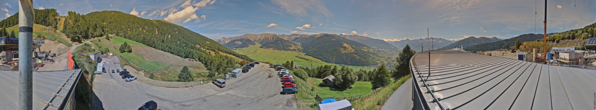Archived image Webcam Panoramic view from mountain hut Plantapatsch in Watles (South Tyrol)