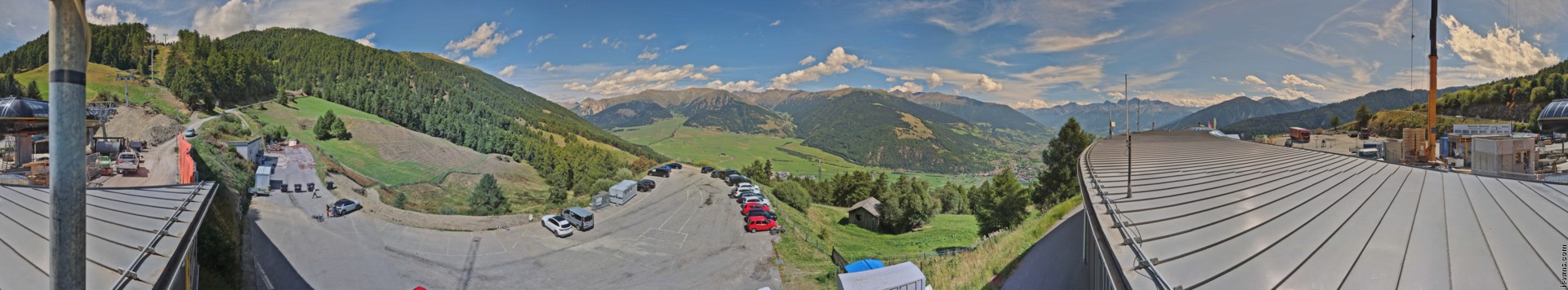 Archived image Webcam Panoramic view from mountain hut Plantapatsch in Watles (South Tyrol)