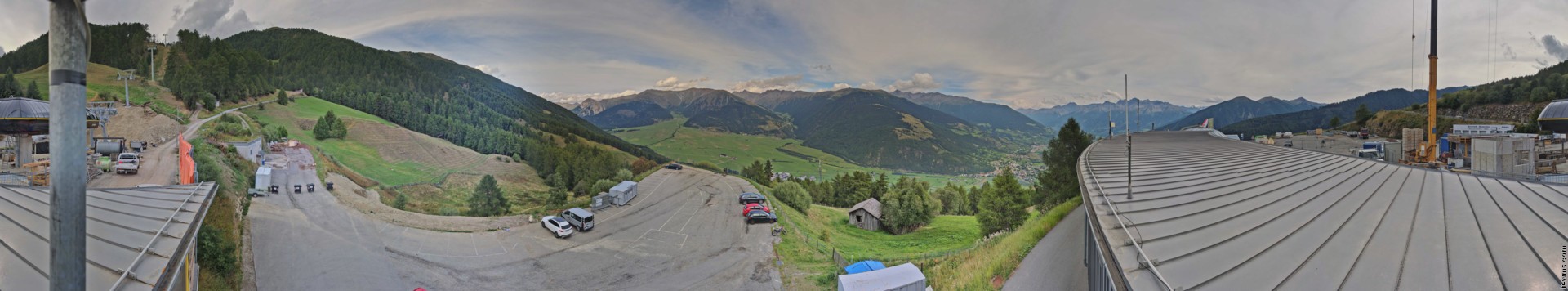 Archived image Webcam Panoramic view from mountain hut Plantapatsch in Watles (South Tyrol)