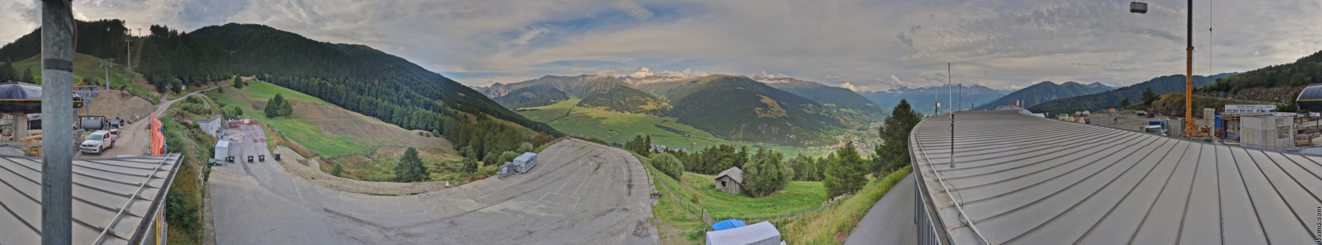 Archived image Webcam Panoramic view from mountain hut Plantapatsch in Watles (South Tyrol)