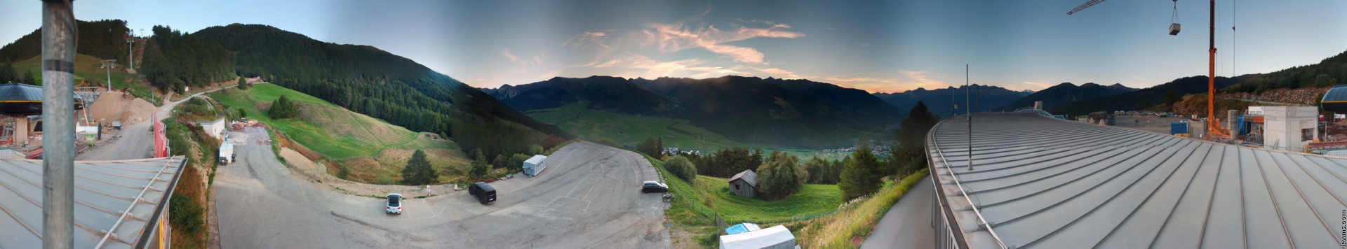 Archived image Webcam Panoramic view from mountain hut Plantapatsch in Watles (South Tyrol)