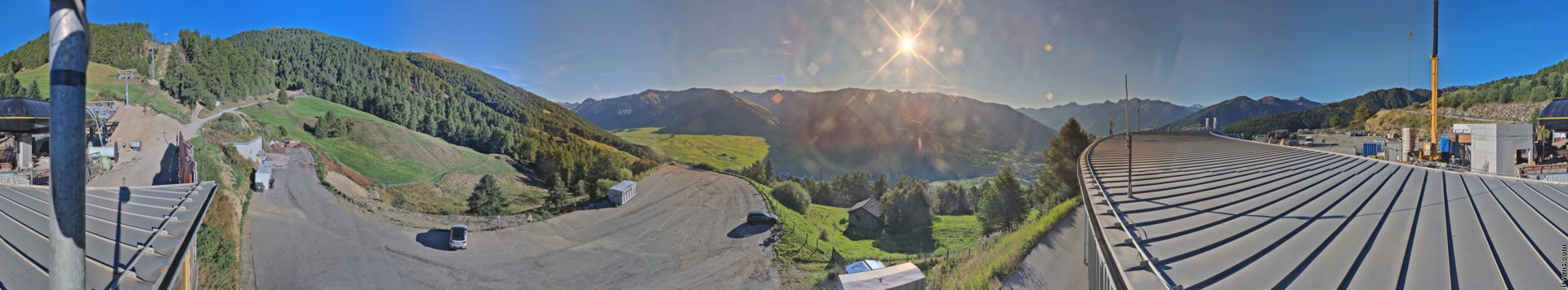 Archived image Webcam Panoramic view from mountain hut Plantapatsch in Watles (South Tyrol)