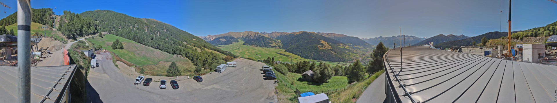 Archived image Webcam Panoramic view from mountain hut Plantapatsch in Watles (South Tyrol)