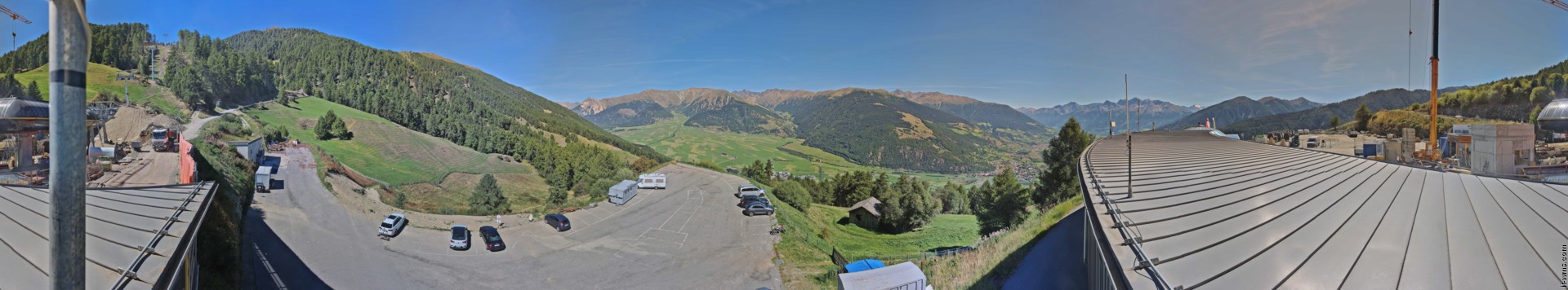 Archived image Webcam Panoramic view from mountain hut Plantapatsch in Watles (South Tyrol)