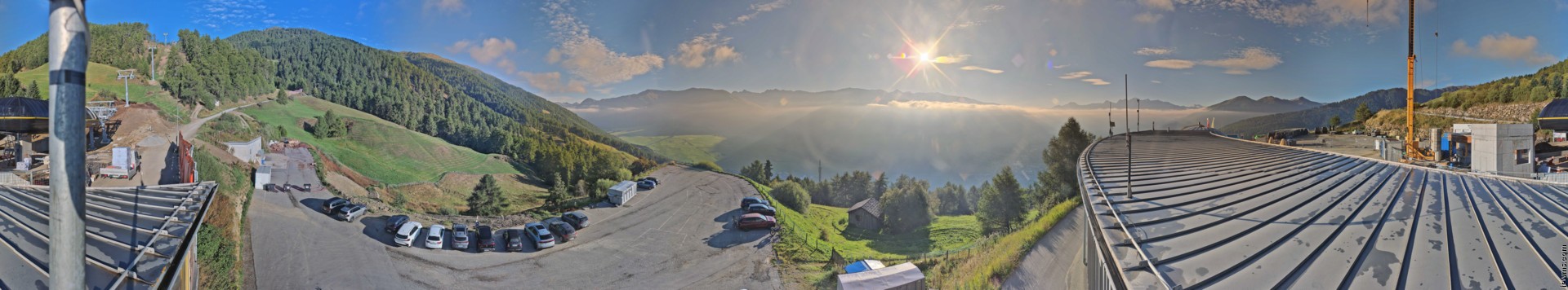Archived image Webcam Panoramic view from mountain hut Plantapatsch in Watles (South Tyrol)
