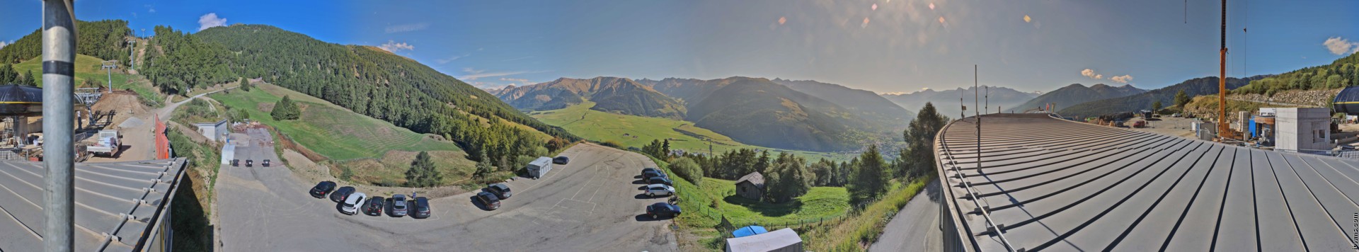 Archived image Webcam Panoramic view from mountain hut Plantapatsch in Watles (South Tyrol)