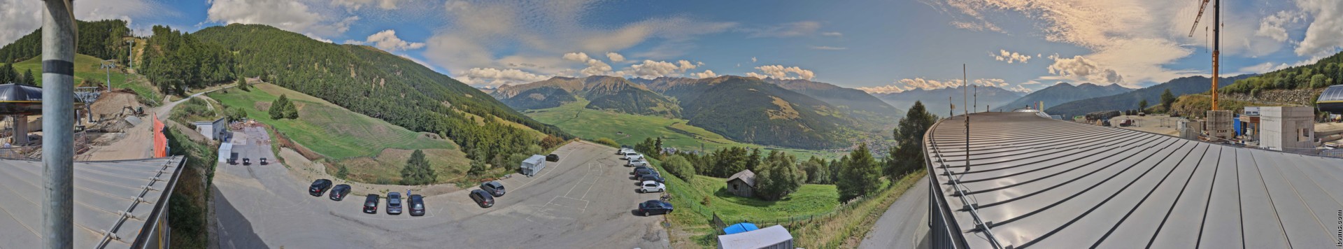 Archived image Webcam Panoramic view from mountain hut Plantapatsch in Watles (South Tyrol)